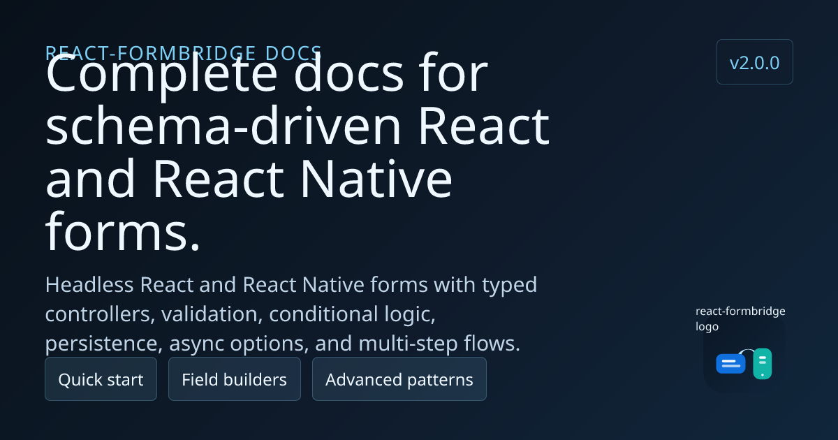 react-formbridge docs | React and React Native forms